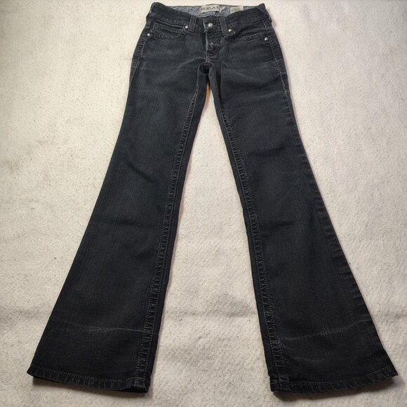 Ariat Denim - Ariat REAL Jeans Womens Size 27L Black Riding Mid Rise Bootcut 10011684
